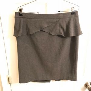 Express Work Skirt Peplum Top, Grey Size 12